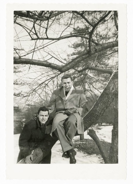 Roger Pegram and Fred Brahms (possibly the photographer of the other Central Park photos), NYC, March 1951