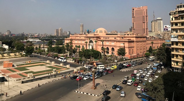 The Museum of Cairo from the City View Hotel, Cairo, Egypt.