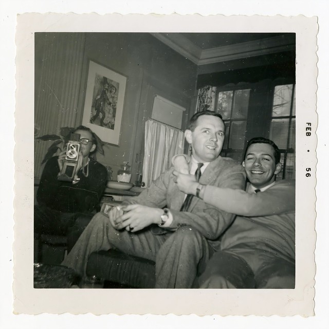 Bill, Paul Lammers, and Roger Pegram, Andover, January 29, 1956