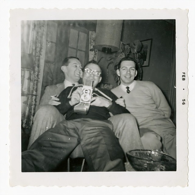 Paul Lammers, Bill, and Roger Pegram, January 29, 1956