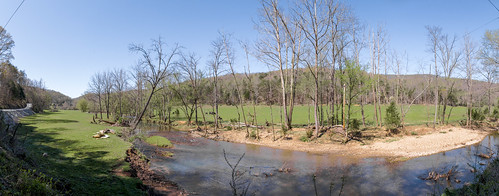 road county blue sky panorama west green water grass river landscape grey tennessee gray obey fork shiloh hdr rd gravel overton