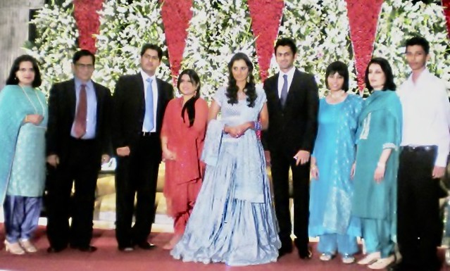 Salma, Safdar, Sonya and Faraz with Sania and Shoaib in the Lahore function