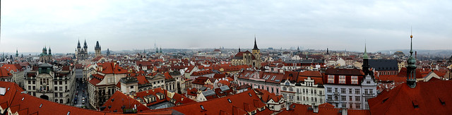 Pražské Staré město z astronomické věže v Klementinu-DSC_9181pan-p