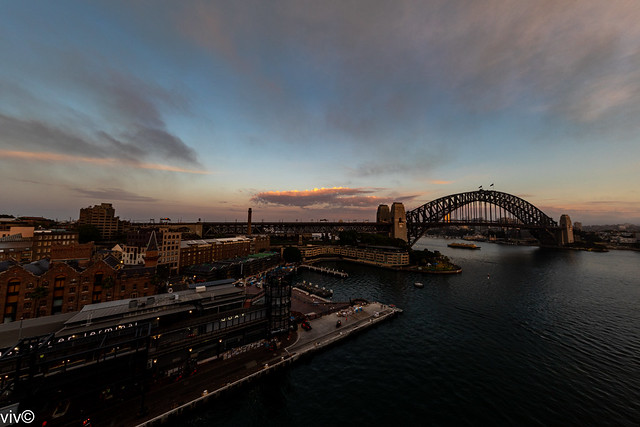 Dawn colours of Sydney Harbour, Sydney, New South Wales, Australia