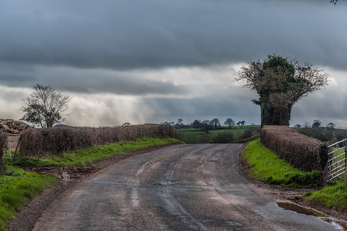 Stormy Light in West Herefordshire I by Gerry Lynch/林奇格里, On an early spring day of showers and occasional sunshine, a storm in the middle distance creates da