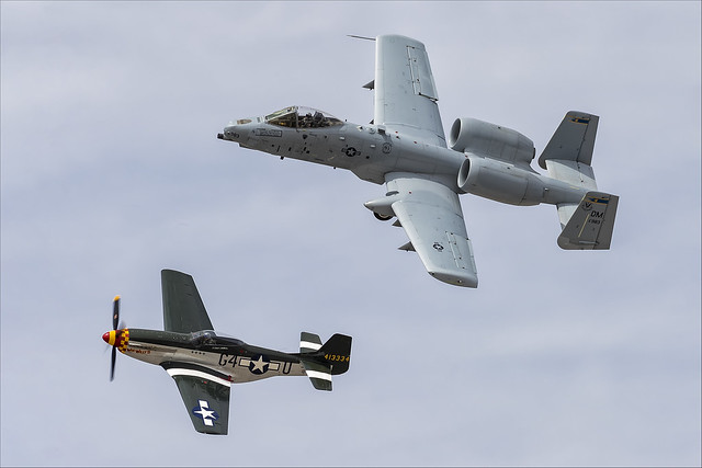 Fairchild Republic A-10C Thunderbolt II and North American P-51D Mustang - 02