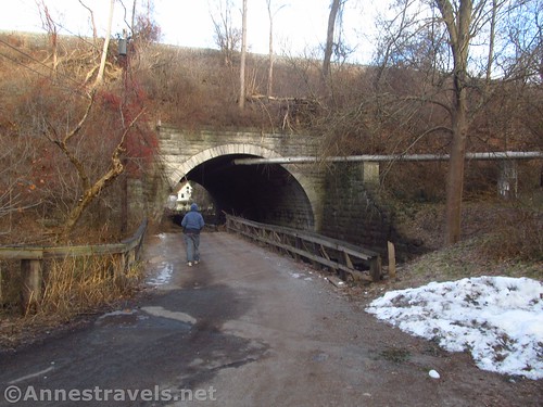 Heading for the tunnel under the railroad tracks into Corbett's Glen, Penfield, New York