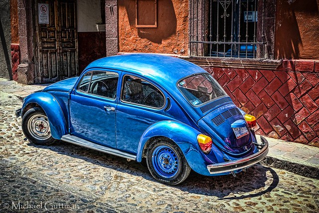 Blue VW Bug