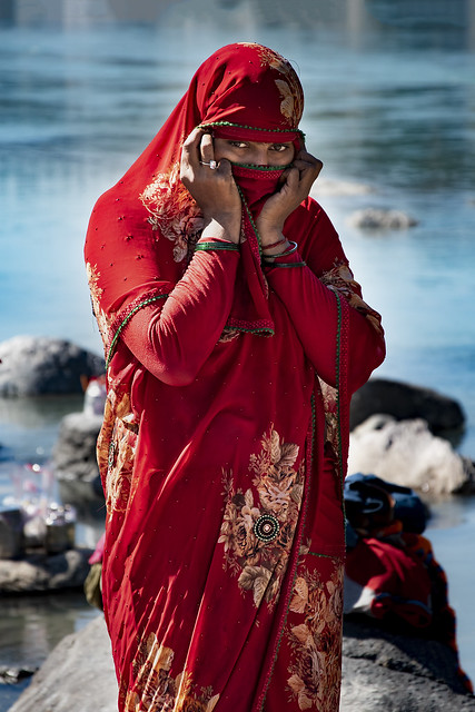 Lady in Red, Rishikesh