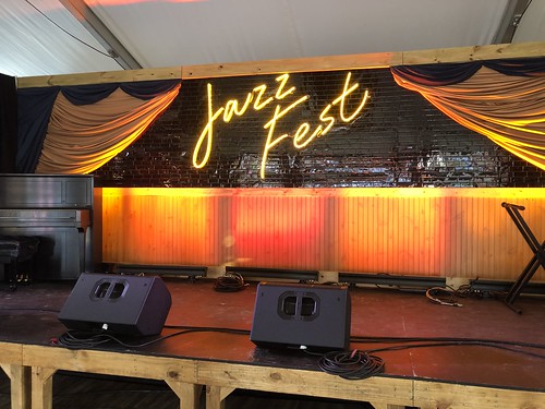 The new Rhythmpourium Stage on Day 2 of Jazz Fest - 4.26.19. Photo by Carrie Booher.