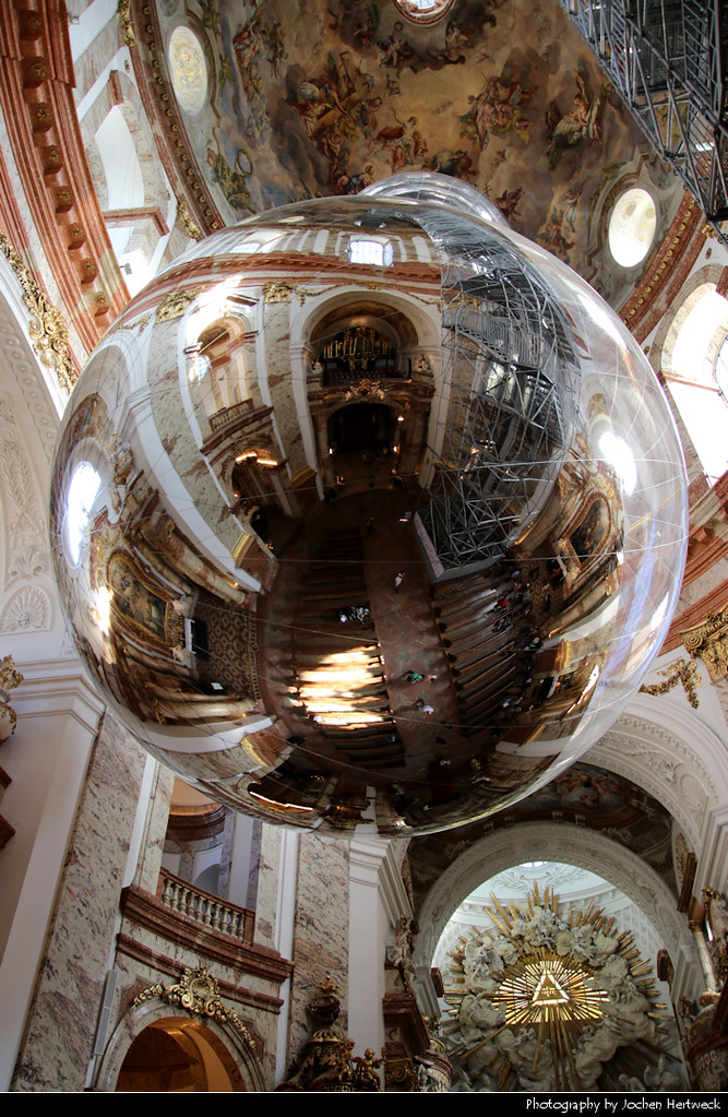 Art installation, Karlskirche, Vienna, Austria