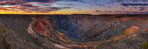 westernaustralia australia kcgm superpit kalgoorlie mining open pit sunset