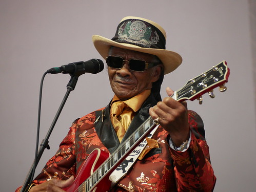 Little Freddie King  on Day 8 of Jazz Fest - 5.5.19. Photo by Louis Crispino.