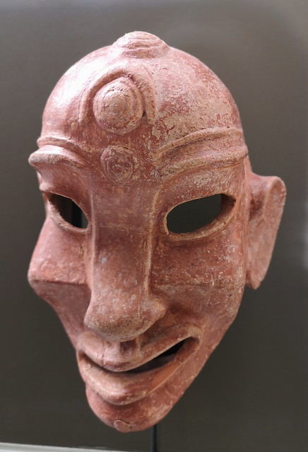 escultura mascara sonriente de Negroid Punica Cartago Museo Nacional del Bardo Tunez