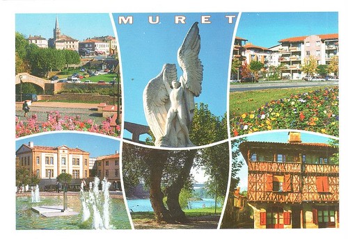 31 MURET - Le parc Clément Ader, la statue - Résidence Le Barry - Maison de solidarité et de l'emploi et la maison de retraite - Les bords de la Garonne - Vieille maison à colombages (XIII s) | by Mémoire2cité Vol 46