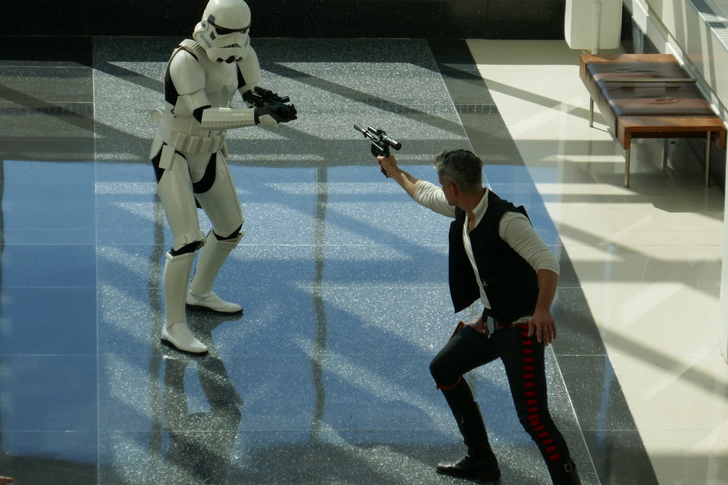 Han Solo and StormTrooper Face Off