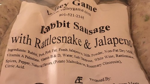 Rabbit-Rattlesnake sausage