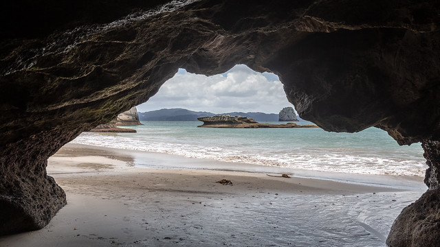 Beach view at Cathedral Cove