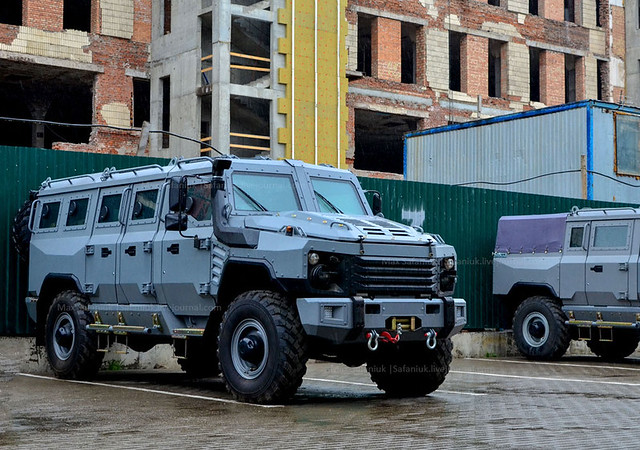New Russian military armored car 4x4 `Buran` manufactured `Rida Holding`, made on the basis of GAZ-3308 `Sadko`