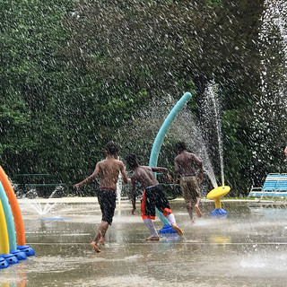 Splash spray ground at Occoneechee State Park is great summer fun for the whole family