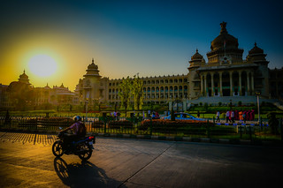 Vidhana Soudha at sunset - Bangalore India