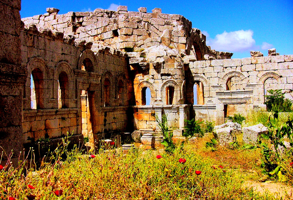 SYRIEN - St. Simeon-Kloster, Mauerreste u. Innenhof, 13011… | Flickr