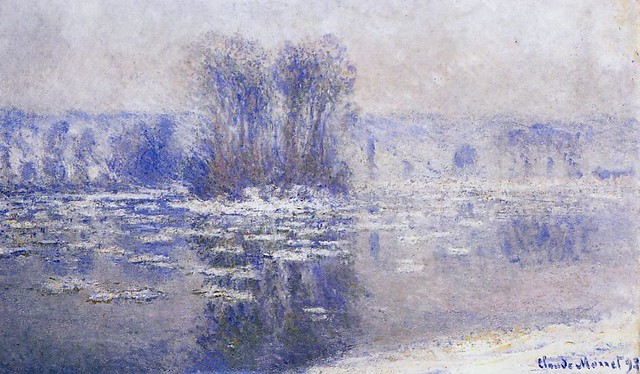 Glaçons à Bennecourt (C Monet - W 1334)