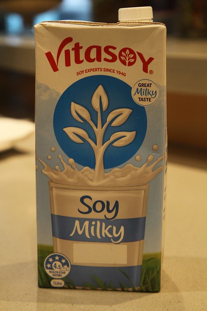 Australian-made Vitasoy 'Soy Milky' with the 'Lite' covered over for the Hong Kong market
