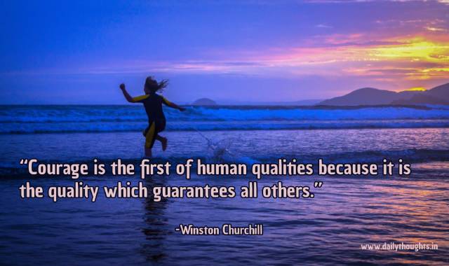 Winston Churchill picture Quote on Courage