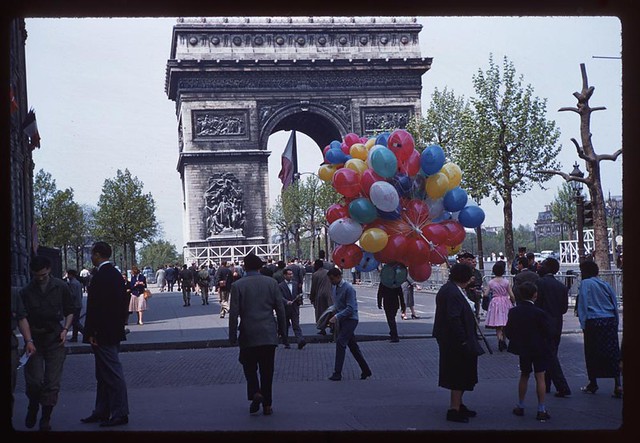 Arc de Triomphe, Champs-Elysées,  Paris, May 8, 1960.