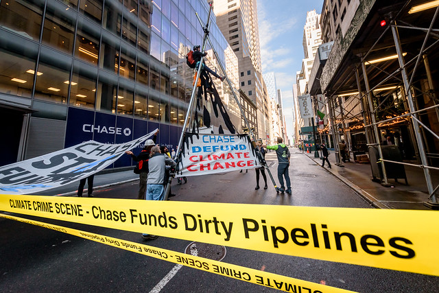 NYC Traffic Shut Down by Activists Protesting Chase Bank Funding Oil Pipelines