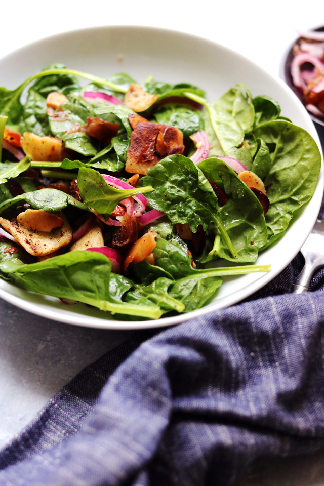 Baby Spinach Salad with Dates and Almonds