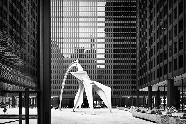 Kluczynski Federal Building; Flamingo | Chicago, IL | Mies van der Rohe; Alexander Calder