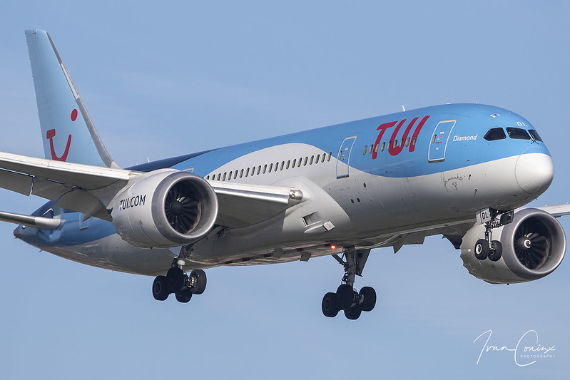 Boeing 787-8 Dreamliner – TUI Fly Belgium – OO-JDL – Brussels Airport (BRU EBBR) – 2019 05 13 – Landing RWY 07L – 02 – Copyright © 2019 Ivan Coninx