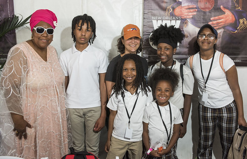 Cherice Harrison Nelson and her students at Jazz Fest day 5 on May 2, 2019. Photo by Ryan Hodgson-Rigsbee RHRphoto.com
