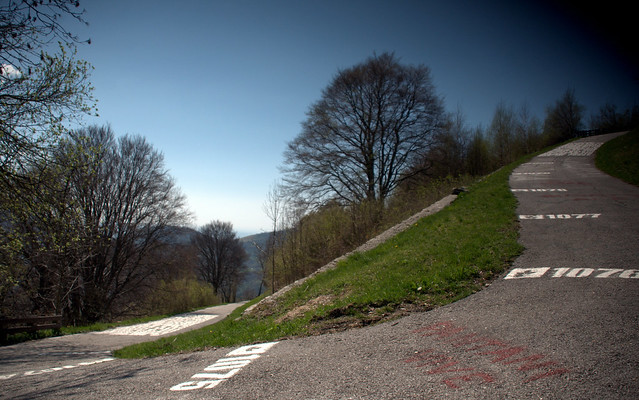 'Wall' of Sormano, steep bend - Muro di Sormano, tornante