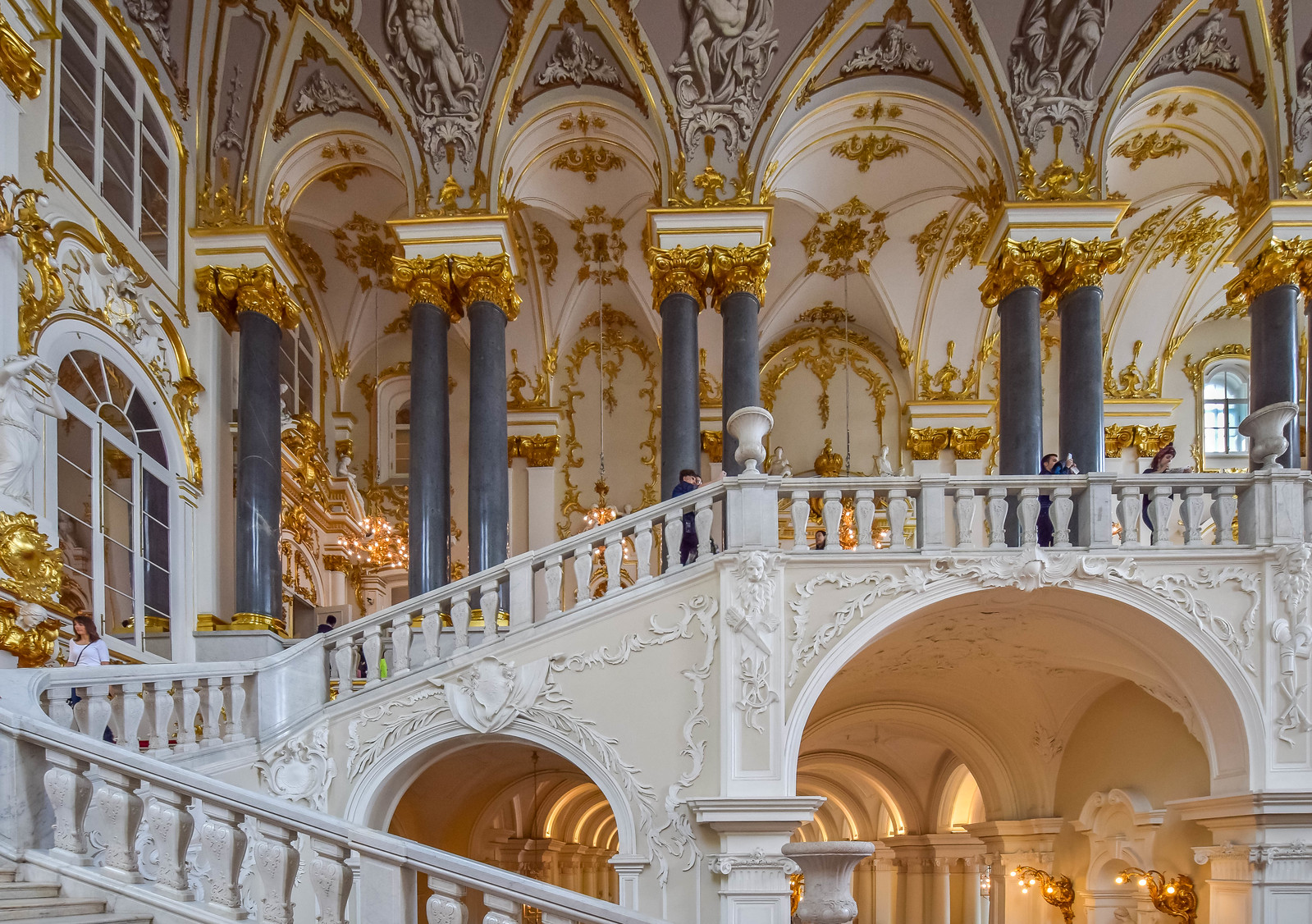 The Jordan Staircase inside the Winter Palace in St. Petersburg, Russia