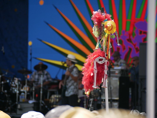 Little Feat mic stand on Day 8 of Jazz Fest - 5.5.19. Photo by Louis Crispino.