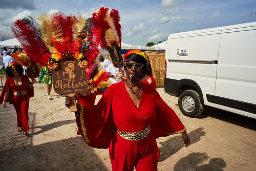 Lady Rollers on Jazz Fest Day 6 - May 3, 2019. Photo by Eli Mergel.