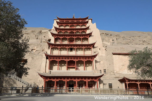 Main Entrance into Mogao Buddhist Cave Temples - Dunhuang Gansu China