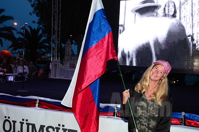 Alanya'daki Ruslar Zafer Günü'nü kutladı