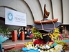 Honolulu Community College celebrated spring 2018 commencement on Friday, May 10, 2018 at the Waikiki Shell. Student at Honolulu CC’s 2019 commencement with his decorated cap.
