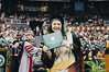 The University of Hawaii at Manoa celebrated at the spring 2019 commencement ceremony on May 11, 2019. Ashley Morisako proudly displays her diploma.