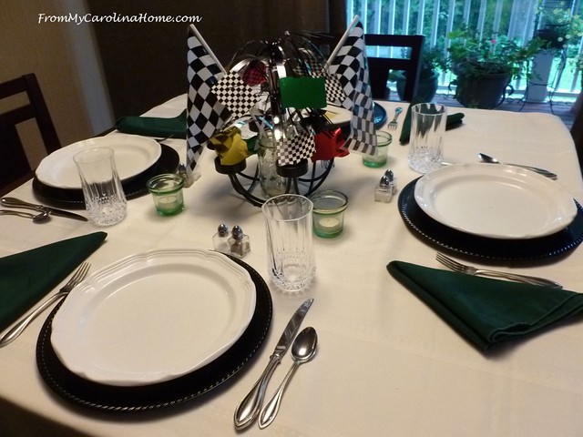 Race Day Tablescape at FromMyCarolinaHome.com