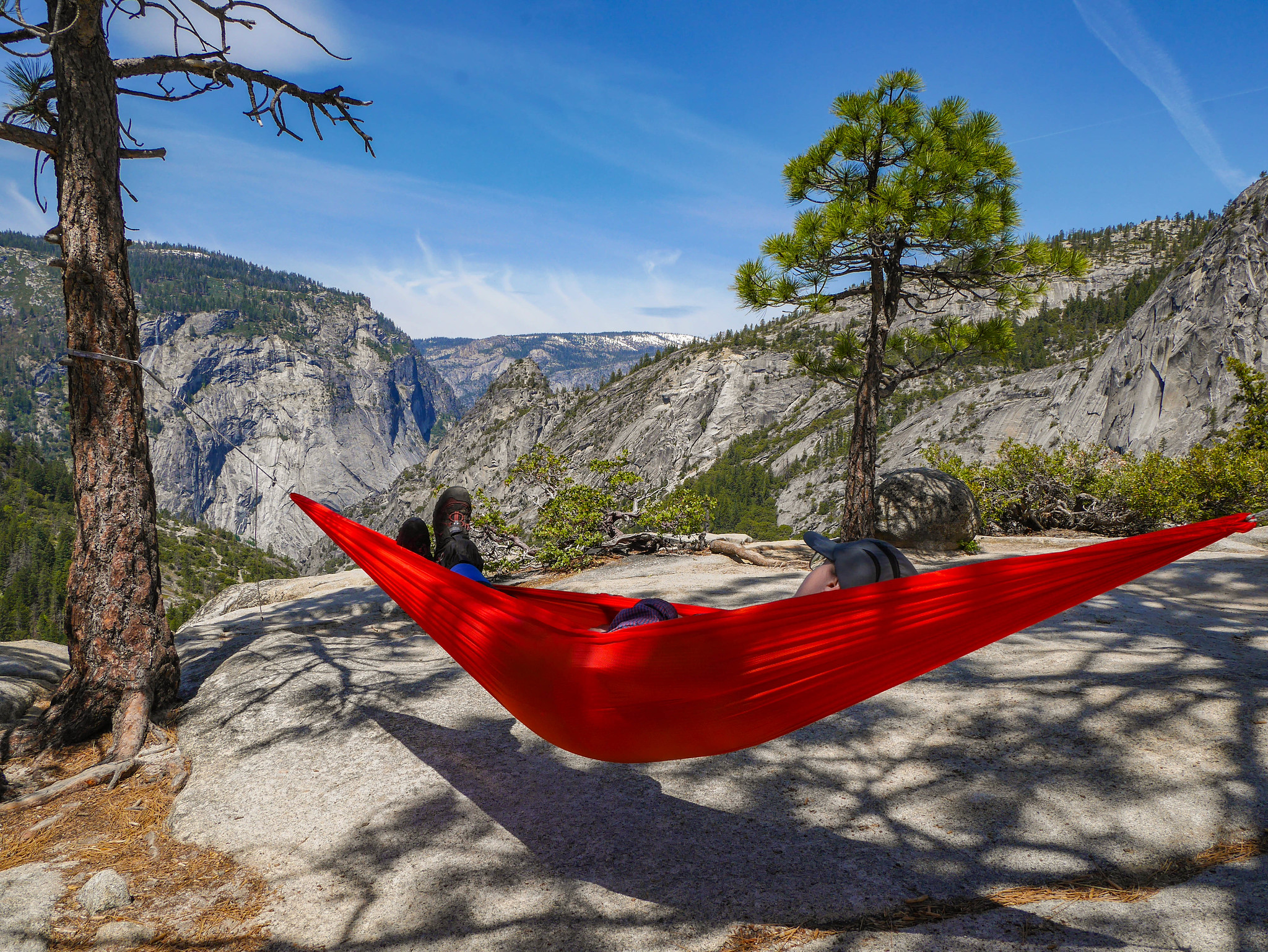Lounging at the top of Nevada Fall