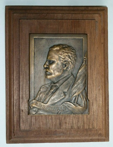 Small Theodore Roosevelt Plaque by Tournier