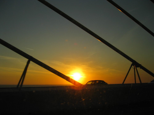 08 Setting Sun by R D C, seen from the hump of the Skyway Bridge on I-275 Northbound to St Petersburg, FL2009 fl sunsets suns