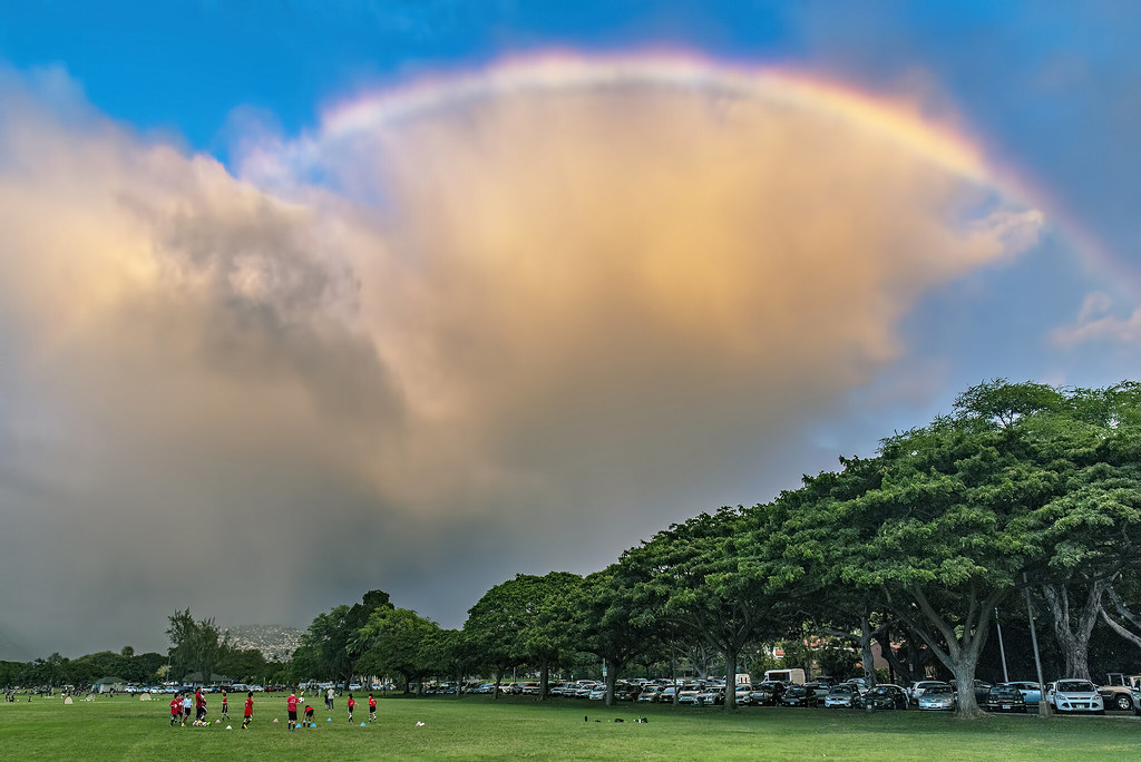 Moments before soccer practice got rained out