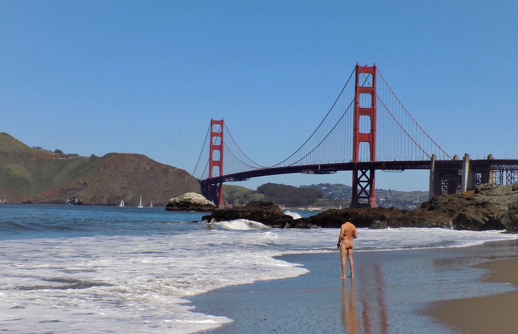 Nature and Man-Made:  The Golden Gate from Baker Beach in San Francisco