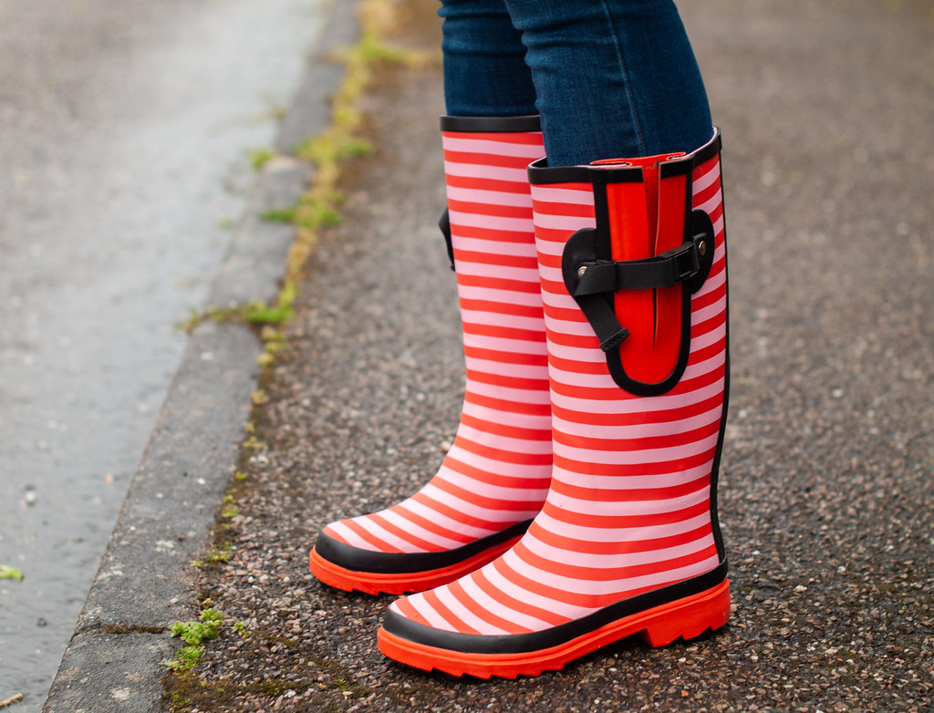 The Perfect Wellies for Wide Calves - Spring Showers Outfit, Over 40 Fashion | Not Dressed As Lamb, over 40 fashion blog